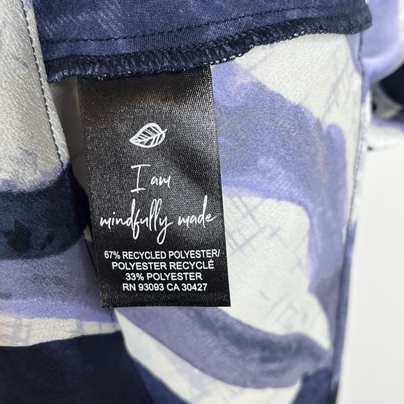 Nic + Zoe Abstract Art Tank Top Blue Womens Size Small Chiffon Lightweight - Picture 5 of 6